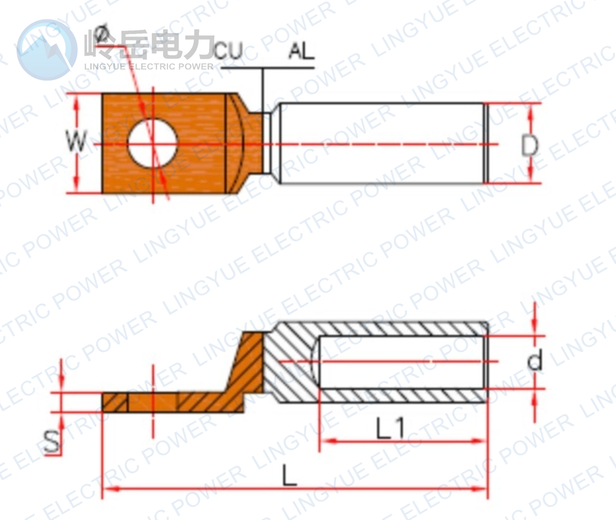 Bimetal lugs DTL-2F