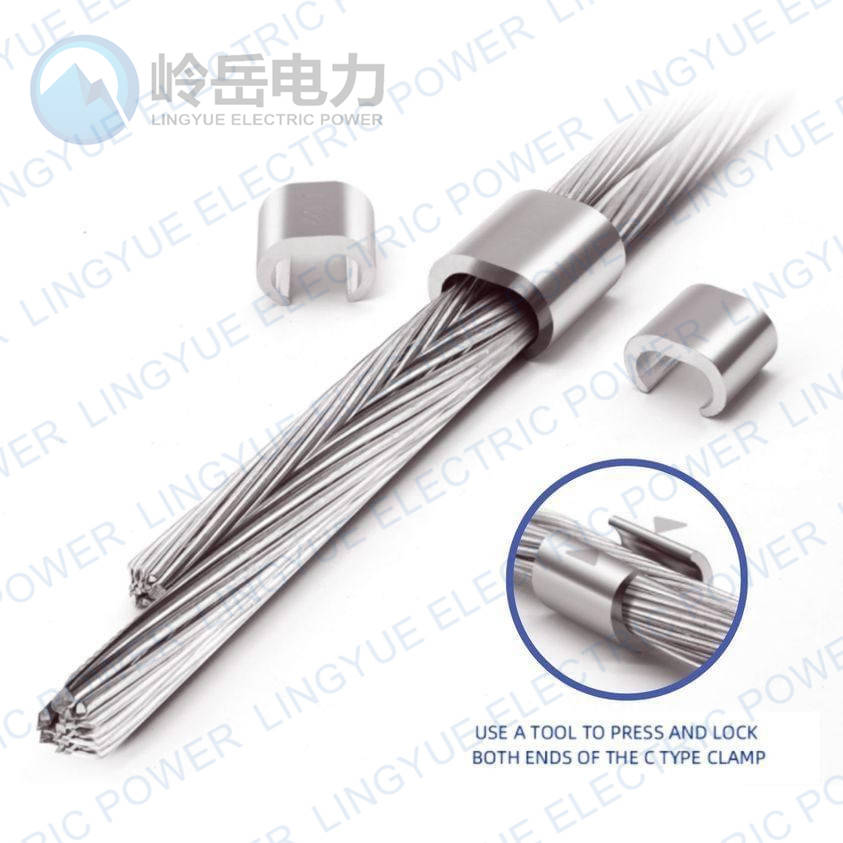 C type copper clamp