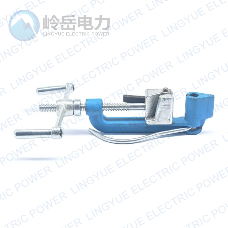 Hand tool for tensioning steel cable ties for cable installation