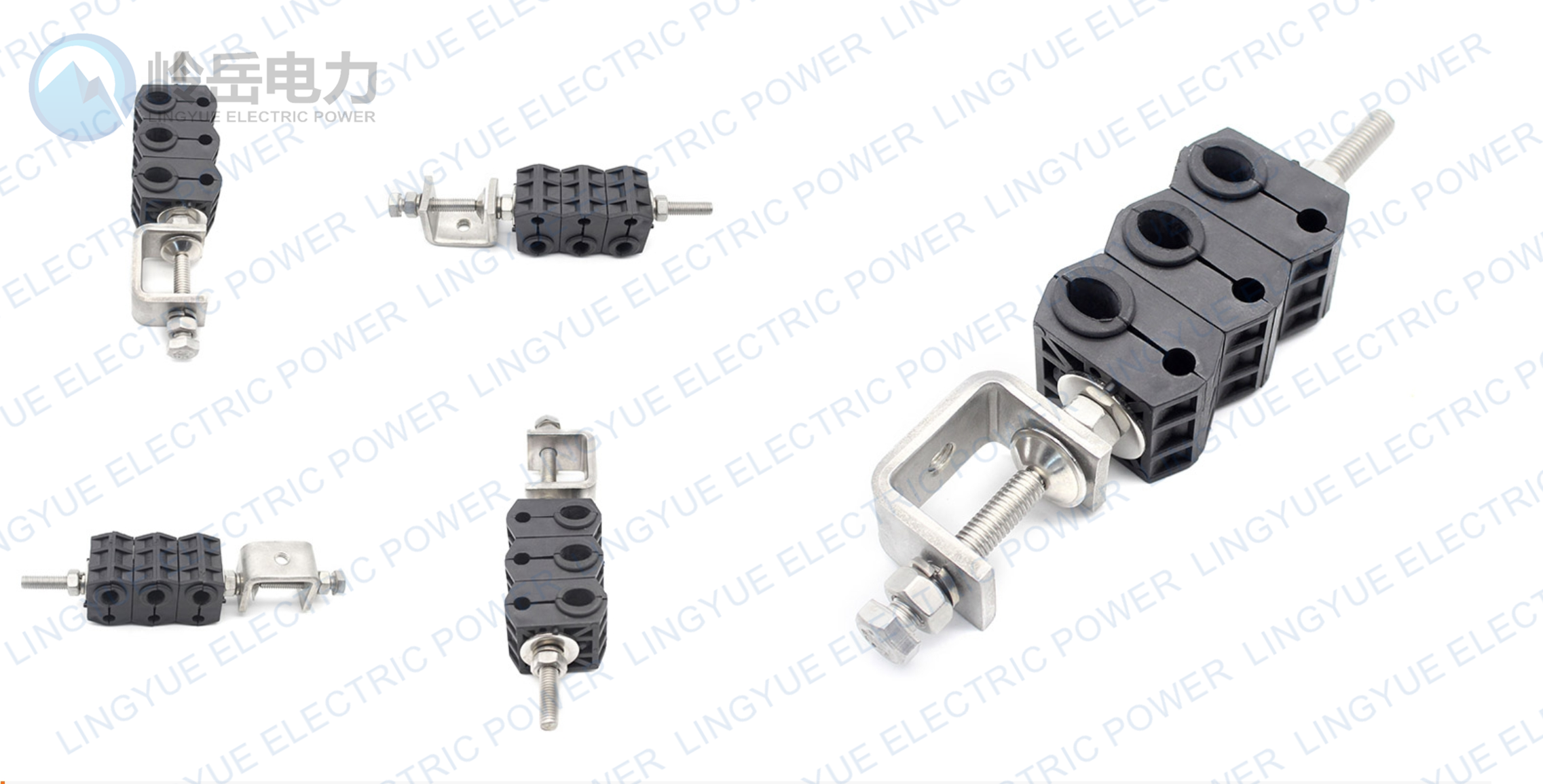6-Pins Fiber Optic Dual Feeder Flexline Clamp